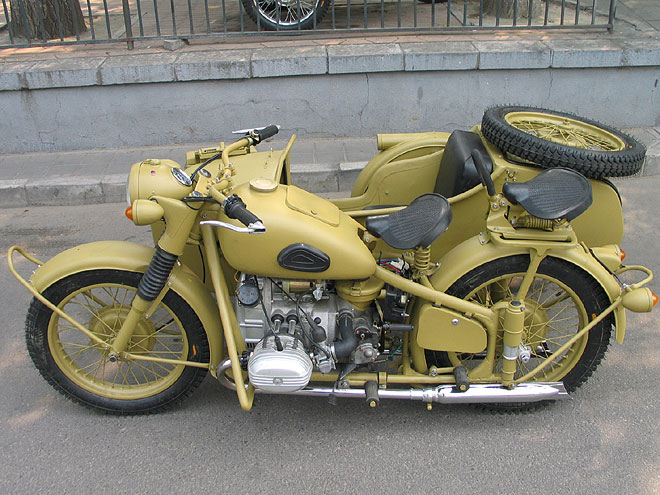 Beijing Sidecar Motorcycles - Black White Pin R71 Flathead