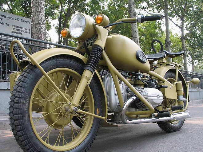 Beijing Sidecar Motorcycles - Black White Pin R71 Flathead